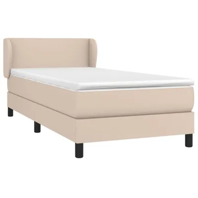 Produktbild von vidaXL Boxspringbett mit Matratze Cappuccino-Braun 90x190cm Kunstleder