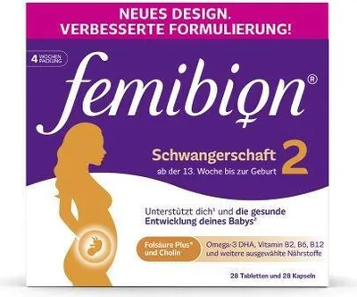 Produktbild von Femibion 2 Schwangerschaft Tabletten und Kapseln, 56 St. Tabletten