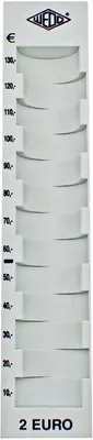 Obrázok produktu pre Wedo 160 720037, Priehradka na mince, Strieborná, 65 mince, 2 euro, 45 mm, 180 mm