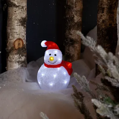 Zdjęcie produktu dla Figurka ogrodowa bałwanek Led CRYSTALO 25 cm na baterie