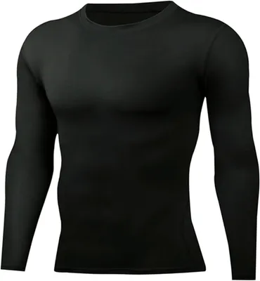 Imagen del producto de Camiseta de compresión para hombre, de manga larga, de secado rápido, talla L, ideal para actividades físicas
