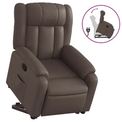 Obrázek produktu pro vidaXL Relaxační křeslo s opěrkou na nohy hnědá Imitace kůže