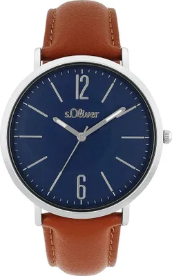 Produktbild von s.Oliver Herren Uhr Armbanduhr Chronograph Leder 2038386