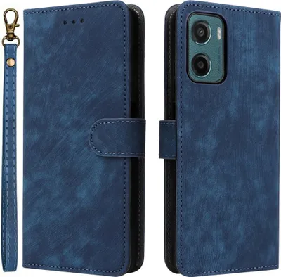 Produktbild von Motorola Moto G05 / E15 Hülle - Coverup Klapphülle mit Schlüsselband - Blau