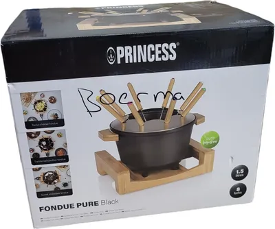 Zdjęcie produktu dla Princess 173025, 8 os., 1,5 l, Bambusowy, Czarny, Okrągły, Obrotowy, 2 m