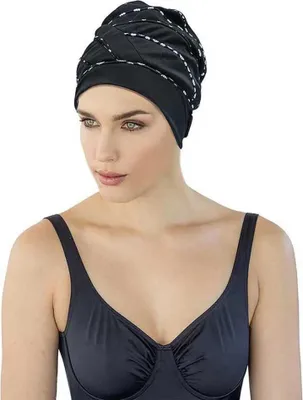 Produktbild von Fashy Fabric Badekappe Schwarz  Schwarz One Size
