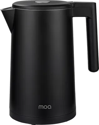 Produktbild von MOA Wasserkocher mit Temperaturregelung - 1,7 Liter - Doppelwandig - Warmhaltefunktion - Elektrischer Wasserkocher - 2200W - Schwarz