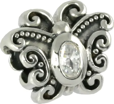 Produktbild von CarloBiagi Charm Bead Schmetterling Zirkonia Silber Schmuck Element D2BBSCZS11C