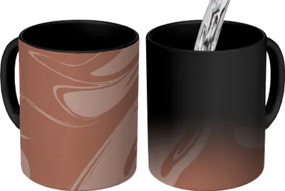 Produktbild von MuchoWow® Zauber Tasse Zaubertasse Magic Marmor - Schokolade - Muster 350 ml Farbwechsel Becher Geschenk Geschenkidee - Magic-Tasse - Fototasse - Keramiktassen - Bilder - Tasse Kaffee - Getränkbecher