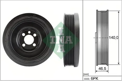 Produktbild von Schaeffler INA 544 0138 10 Riemenscheibe, Kurbelwelle x