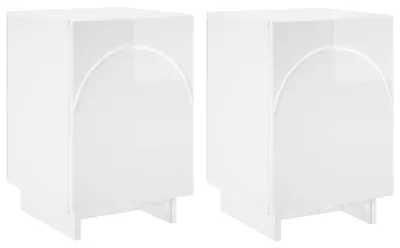 Obrázek produktu pro Noční skříňka 2 ks Bílá s vysokým leskem 33,5 x 34,5 x 50 cm