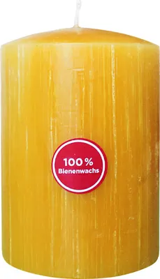 Produktbild von Stumpenkerze, 100% reines Bienenwachs, Wiedemann, 120/80 mm, Brenndauer ca. 72h