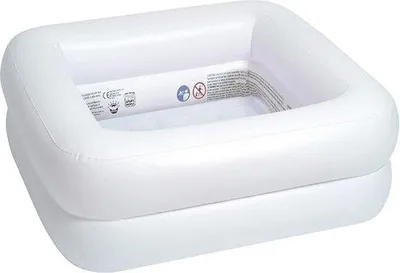 Immagine prodotto di Famanu, vasca da bagno per bambini, 86 x 20 cm, con 3 anelli, colore bianco