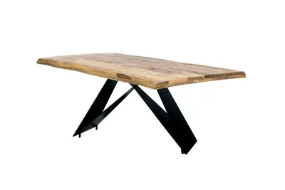 Produktbild von SIT Möbel Tisch 160x90 cm | Platte Mango 56 mm natur | Metallgestell schwarz | B 160 x T 90 x H 77 cm | 16122-11 | Serie TABLES & CO