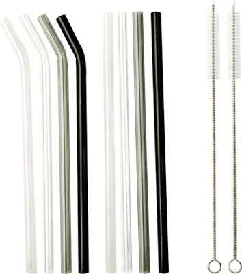 Produktbild von LA VAGUE SMOOTHIE PARTY - Wiederverwendbares Glastrinkhalm-Set mixed BUNT