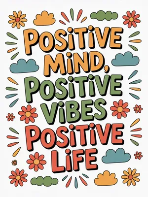 Produktbild von Poster 60x80cm Motivationsaffirmation Retro Vintage Für das Wohnzimmer Positive