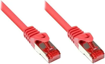 Produktbild von Patchkabel Cat. 6 S/FTP 0.5m rot mit PiMF-Schirmung