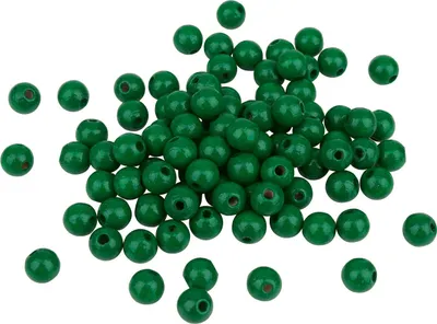 Obrázok produktu pre Meyco 120 drevených korálok 6 mm v tmavozelenej farbe odolnej voči potu a slinám