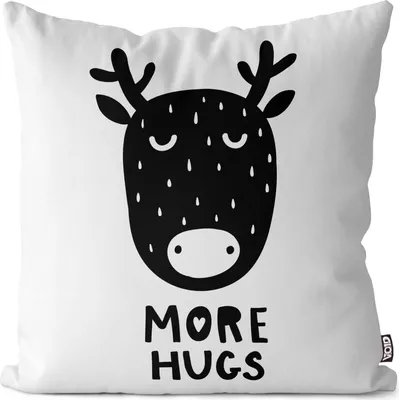 Produktbild von VOID Umarmungen Elch Cartoon Kissenbezug Kissenhülle Sofakissen Kissen Deko Outdoor-Kissen Dekokissen