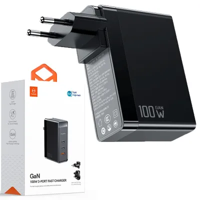 Obrázek produktu pro Mcdodo Gan Rychlonabíječka Pro Telefon, Notebook Usb-C Pd Usb-A Qc 100W Černá