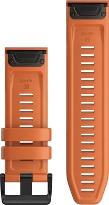 Produktbild von Garmin Ersatzarmband QuickFit 26mm Silikon Orange/Schiefergrau
