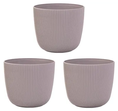Produktbild von 3 x Blumentopf mit Drainagesystem Pflanzkübel Rund Ø 29 cm Flieder
