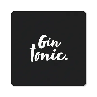 Produktbild von MuchoWow® Mauspad Mousepad Gin Tonic - Zitate - Cocktails - Getränke 30x30 cm - Mousepads - Maus Mat - Pad - Mausunterlage - Gaming