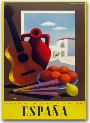 Produktbild von Poster - Canvas - Leinwand - 59,4 cm x 84,1 cm - Fotoposter - Leinwandkunst - Spanien Madrid