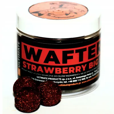 Zdjęcie produktu dla ULTIMATE PRODUCTS TOP RANGE STRAWBERRY BIG FISH WAFTERS 18 mm - kulki zbalansowane