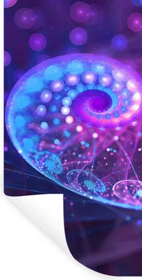 Produktbild von MuchoWow® Wandtattoo Wandsticker Wandaufkleber Abstrakt - Muscheln - Glitzer 80x160 cm Selbstklebend und Repositionierbar - Sticker - Dekorfolie