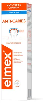 Produktbild von Elmex Zahnpasta gegen Karies und zur Zahnaufhellung (75 ml)