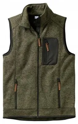 Productafbeelding van Klesi gestreepte fleece vest voor heren (olijfgroen), maat L