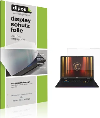 Image de 2x Film de protection d'écran pour MSI Raider 18HX Ai 2025 protecteur antireflet dipos