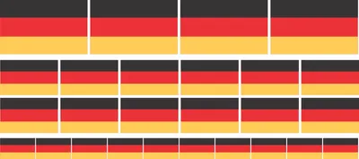 Produktbild von Mini Aufkleber Set - Pack glatt - 4x 51x31mm+ 12x 33x20mm + 10x 20x12mm- selbstklebender Sticker - Fahne - Germany - Deutschland - Flagge / Banner / Standarte fürs Auto, Büro, zu Hause und die Schule - Set of 26