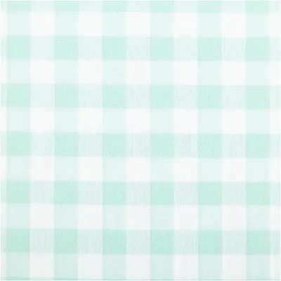 Produktbild von Baumwollstoff Meterware Popeline Yarn Dyed garngefärbt Vichy Karos mint weiß 144cm kariert