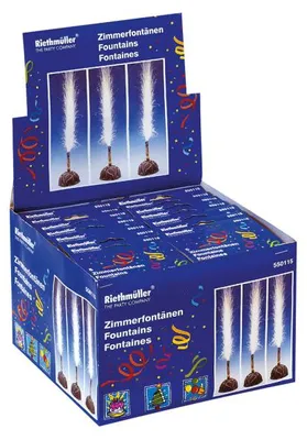 Produktbild von Amscan Zimmerfontänen 5 Stück, 12,5 cm, 50 Sekunden Brenndauer, für Torten