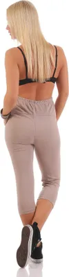 Produktbild von Umstandsleggings 3/4 Baumwolle Schwangerschaft Bauchbund EU Beige XL/42