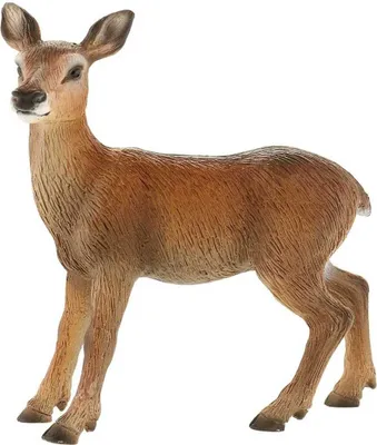 Produktbild von Bullyland 64422 - Spielfigur Hirschkuh, ca. 9 cm große Tierfigur, detailgetreu, PVC-frei, ideal als kleines Geschenk für Kinder ab 3 Jahren