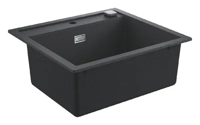 Produktbild von GROHE K700, Aufsatzwanne, Rechteckig, Quarzkomposit, Schwarz, 1 Becken, Rechteckig