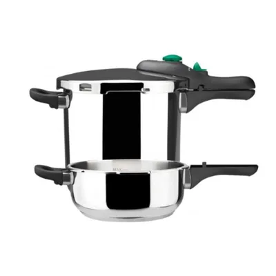 Produktbild von Magefesa Dynamic, 9 l, Keramik, Gas, Halogen, Induktion, Versiegelte Platte, Schwarz, Edelstahl, Edelstahl, 3 l, 6 l