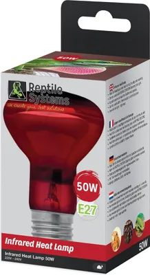 Produktbild von Reptile Systems - Infrared Heat Lamp, E27 Infrarot Wärmelampe - 50W