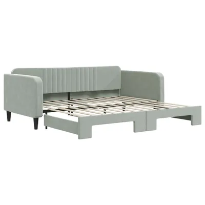 Obrázok produktu pre vidaXL Rozťahovacia posteľ Light Grey 100x200 cm Velvet