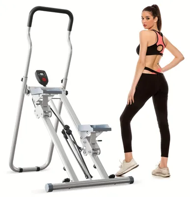 Image de Escalier pliable à hauteur réglable - Appareil d'entraînement pour les jambes pliable - Machine de fitness pour la maison