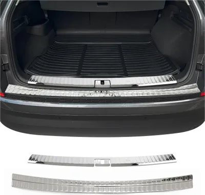 Productafbeelding van Ladekantbeschermer en bumperset voor Skoda Kodiaq 2017-2025, roestvrij staal, glanzend