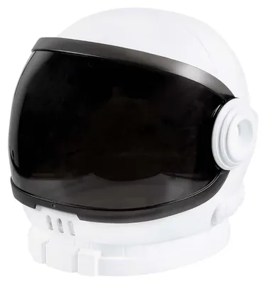 Image de Casque d'astronaute pour adulte blanc-noir - taille unique