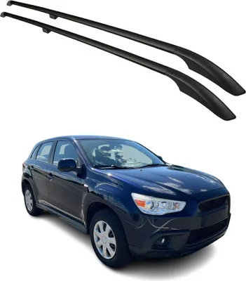 Image de Barres de toit longitudinales pour Mitsubishi ASX 2010-2025 Aluminium Noir