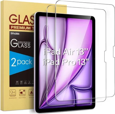 Produktbild von Panzer Schutz Glas iPad Air 13 Zoll 2024 Pro 13 Zoll M4, 2 Stück 9H Härte Schutzfolie