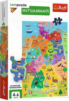 Image de Puzzle éducatif - Carte d'Allemagne version allemande - 44 pièces