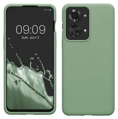 Obrázok produktu pre Puzdro na mobilný telefón kwmobile pre OnePlus Nord 2T 5G – silikónové puzdro – bezdrôtové nabíjanie – ochranné puzdro v porcelánovo zelenej farbe