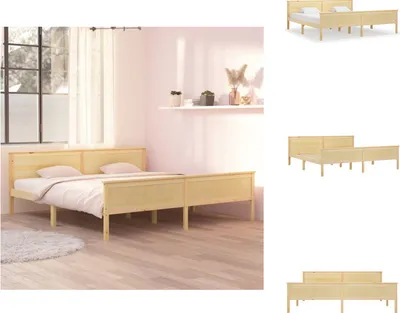 Immagine prodotto di vidaXL Letto in legno massiccio di pino 200x200 cm - Letti e strutture letto